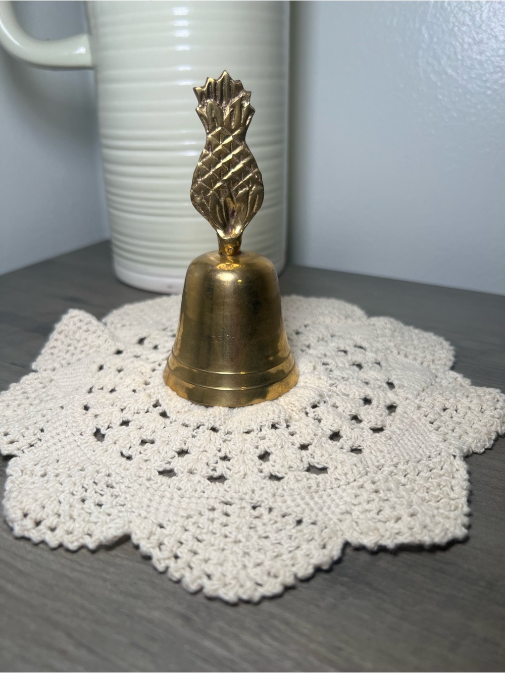 Vintage Brass Pineapple Bell - 4” Hand Bell